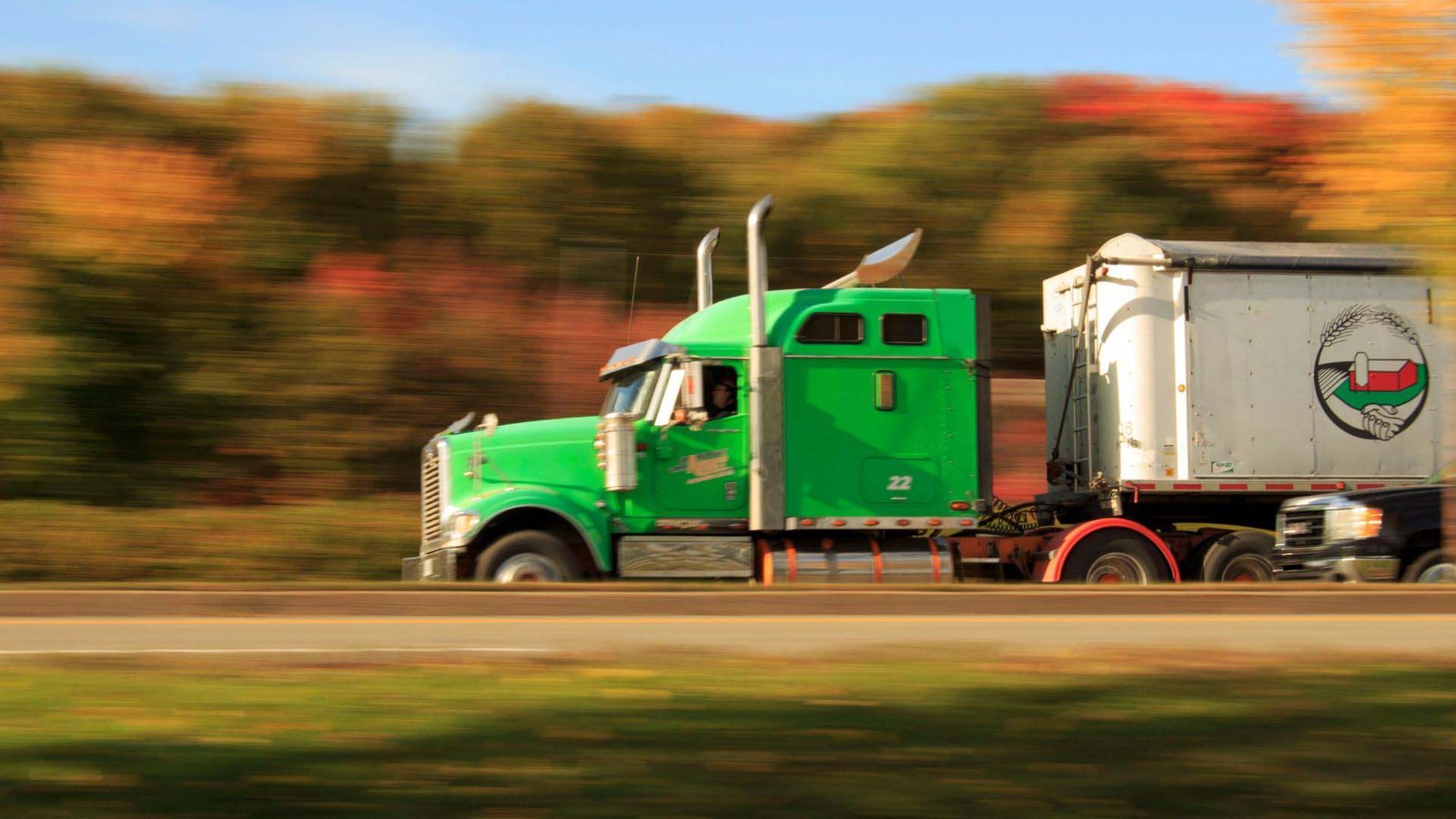 Semi truck rolling on an Oklahoma highway — back on the road after service